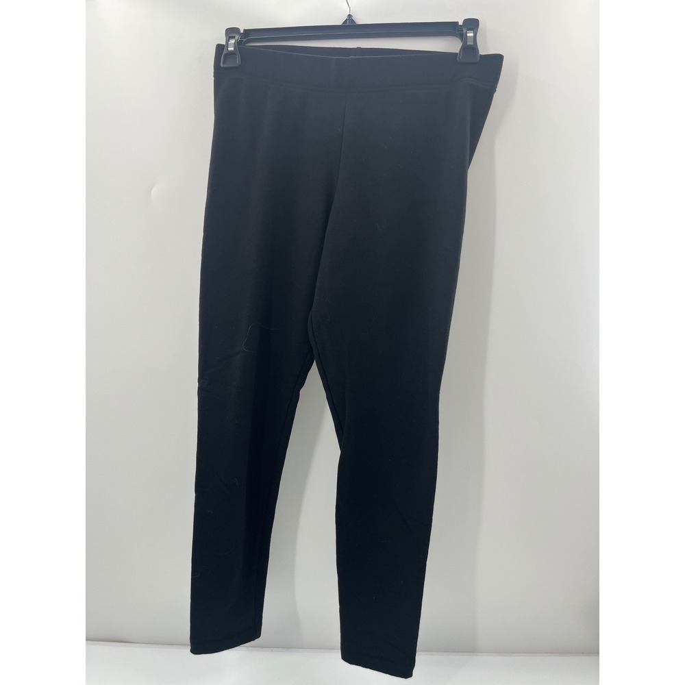 Old Navy Womens Black High Waisted Brushed Cotton Blend Leggings Size L‎